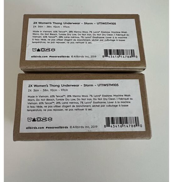 2-Pack Allbirds Trino Thong Underwear - Picture 3 of 3